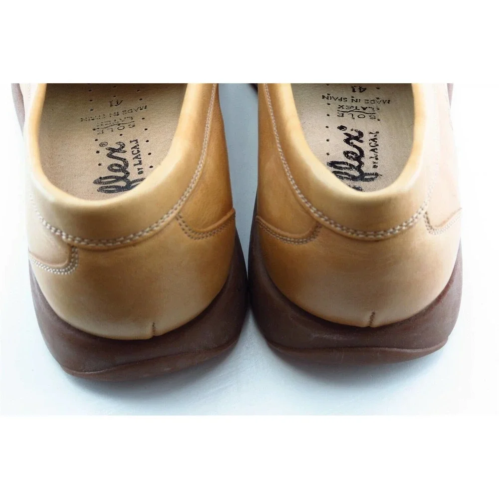 ecoflex by Lacal Shoes Sz 41‎ M Square Toe Brown Loafer Leather Men